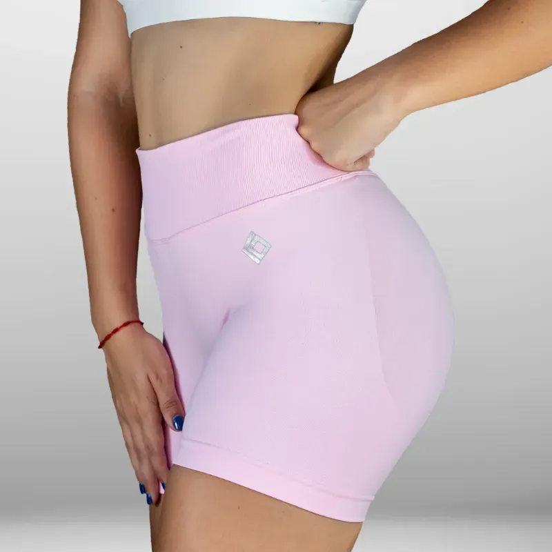 Licra Corta Push Up con Costura en V de la Platinum Line rosado