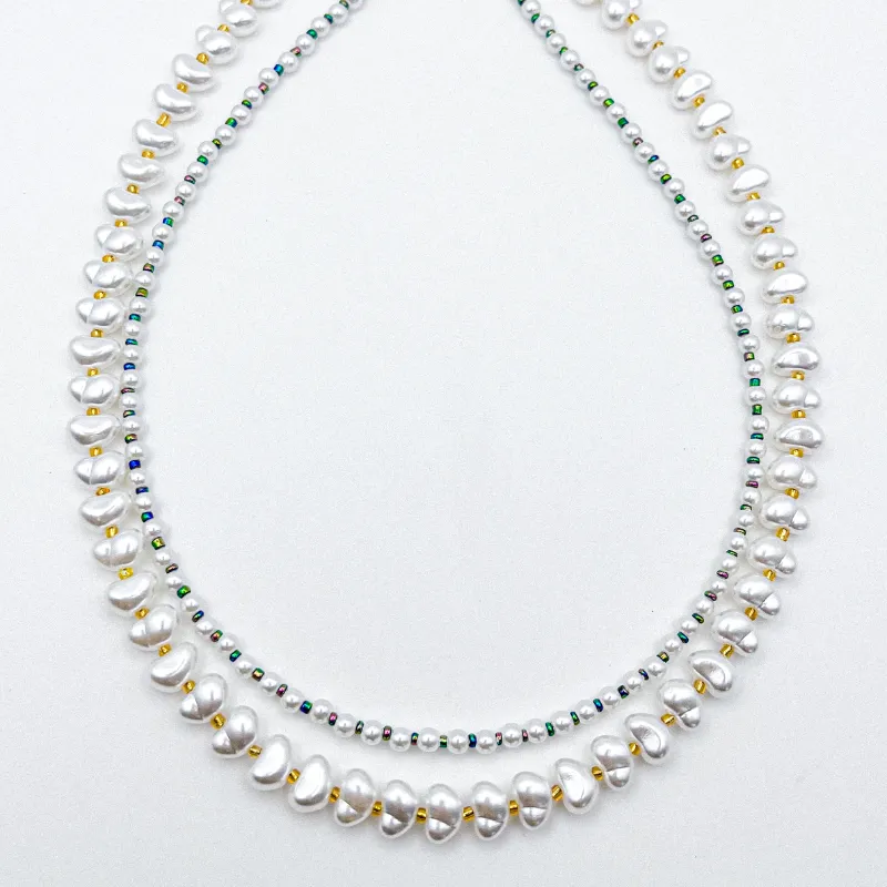 Collar de perlas y cuentas