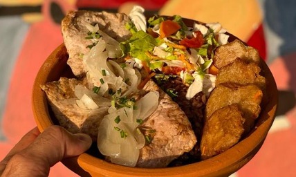 Masas de cerdo confitadas