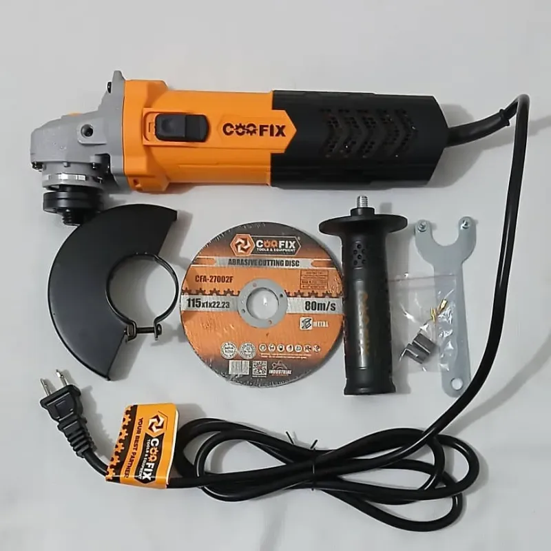 Pulidora COOFIX 750w -7.2 Amp-11000Rpm-110volt Carbones de respuesto-Regalo 5 discos de corte
