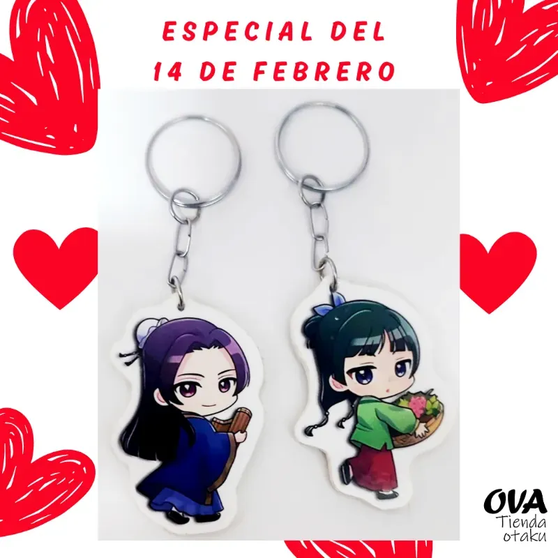 ☠️ Pareja de llaveros Maomao + Jinshi (Los diarios de la boticaria)