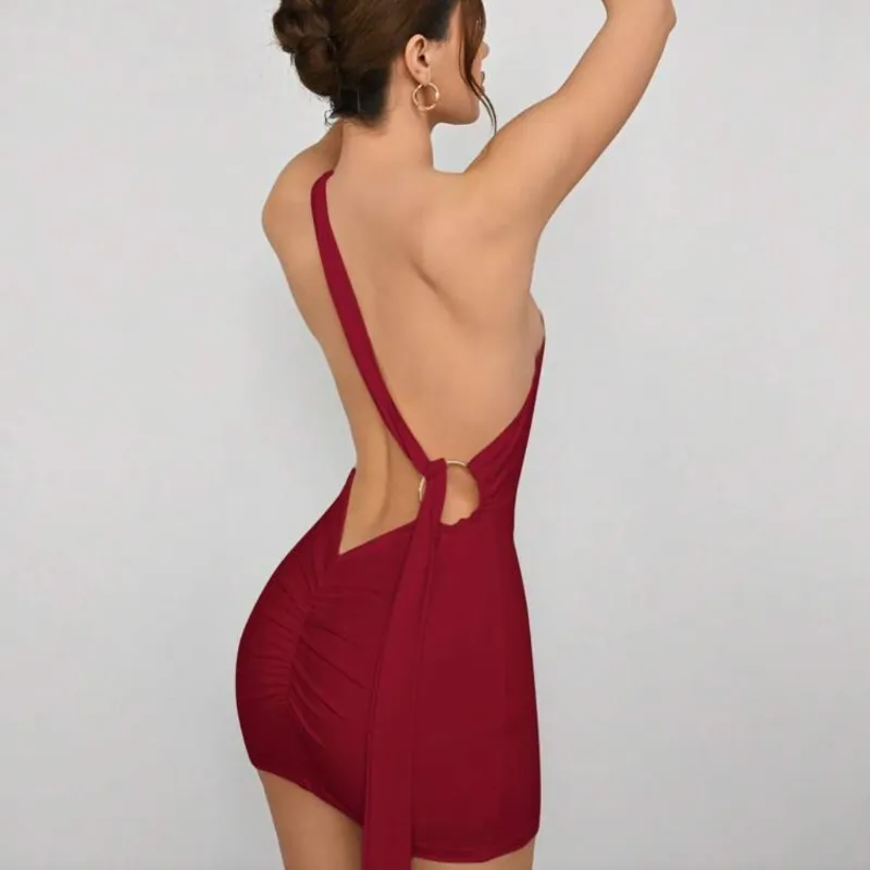 Vestido rojo espalda descubierta