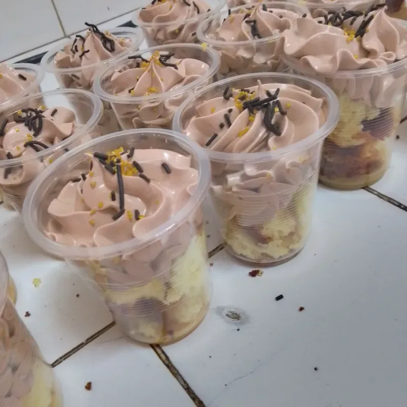 Vasos de dulce  sencillos