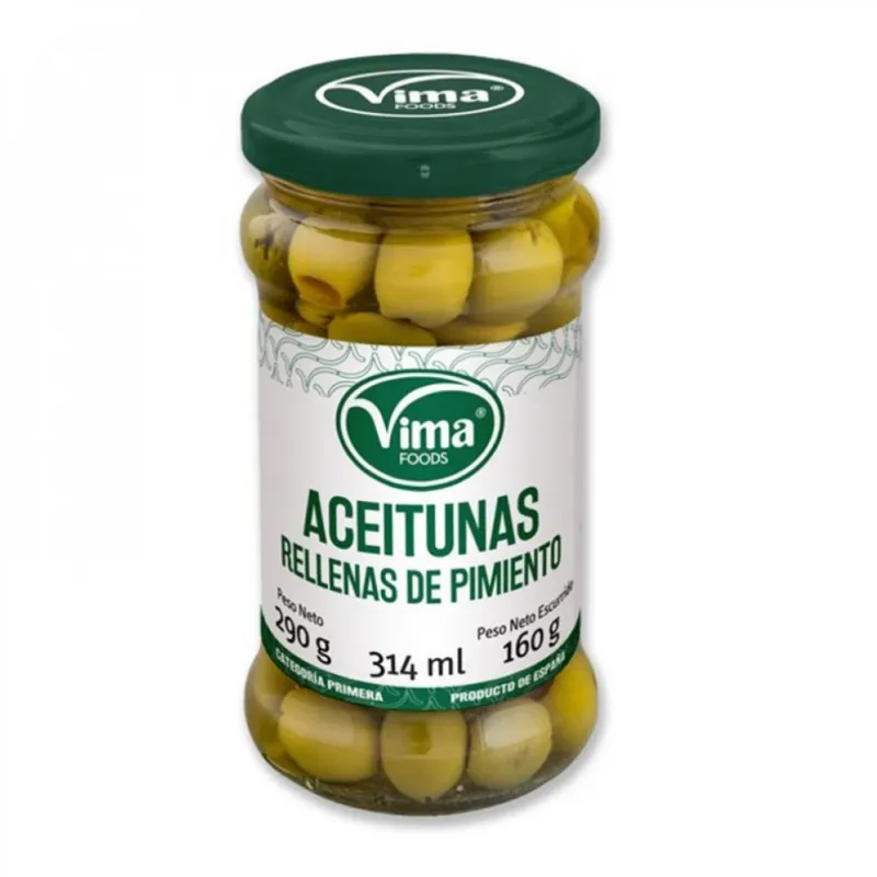 Aceitunas rellenas de pimiento