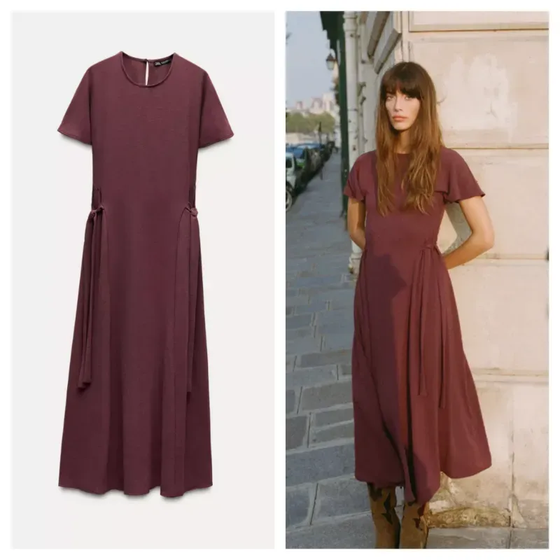 Vestido Zara café