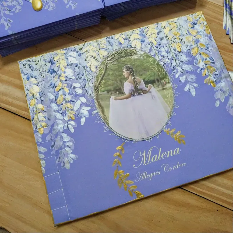 Libro de firmas de flores caídas