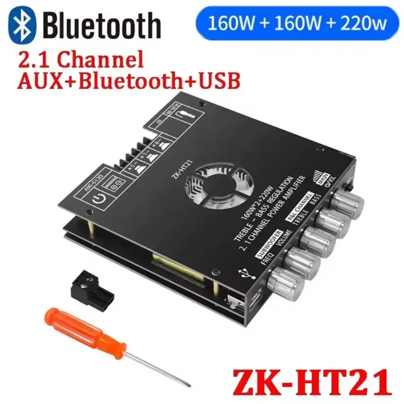 Amplificador Digital Clase D Bluetooth 160W X 2 + 220W