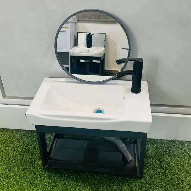 SET 9 de baño con espejo redondo