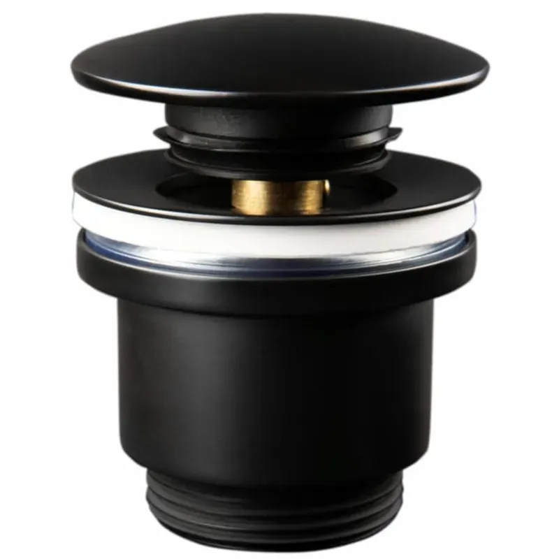 Válvula para lavamanos negra