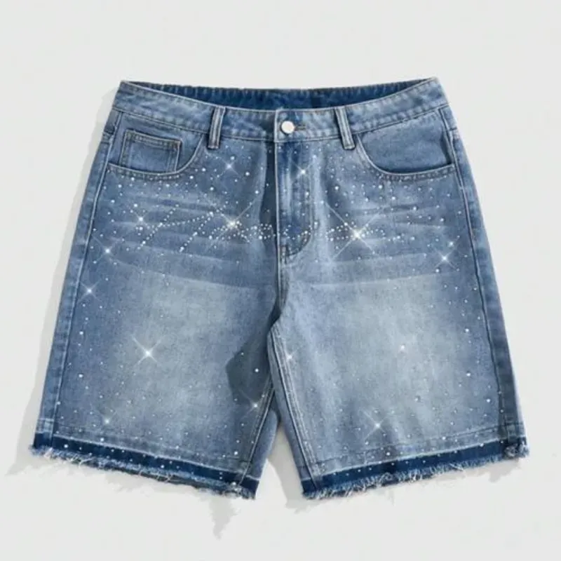 Shorts mezclilla de brillo