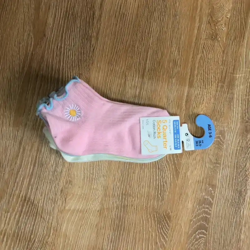 Pack de 5 pares de medias con flores