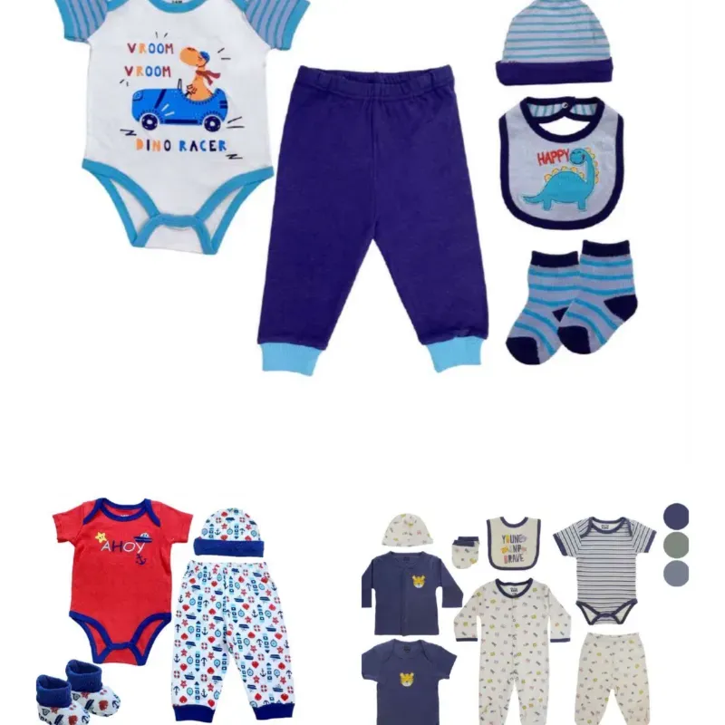 Set de Conjuntos de Bodys Monos Enteritos y Accesorios (Varón)