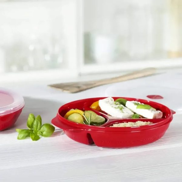 Bandeja con divisiones para microwave