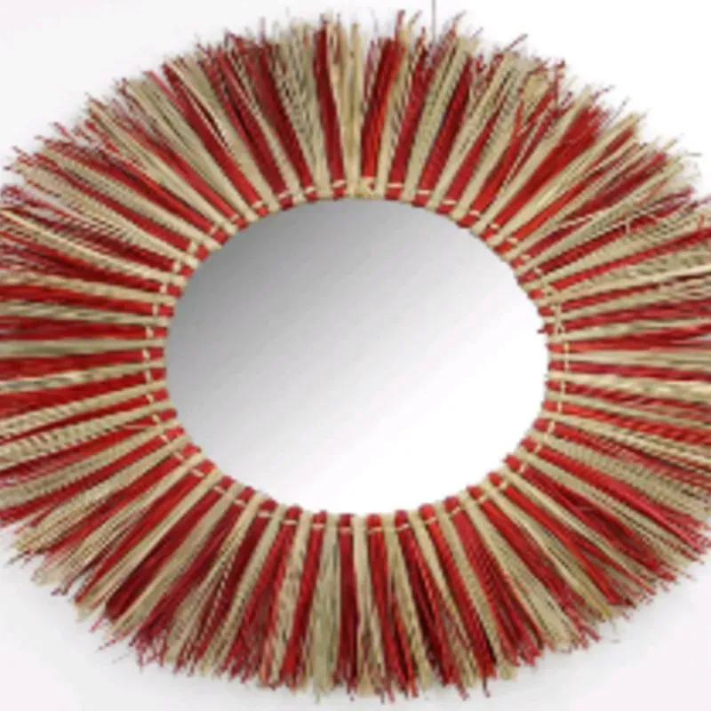 Espejo de Pared en Algas Marinas Redondo Meer Ø76cm Thinia Home