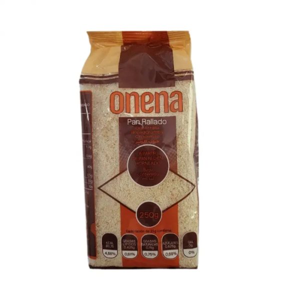 1201026 - PAN RALLADO BOLSA 250 GR ONENA - U/M: U