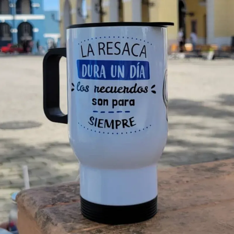 Jarra cervecera térmica blanca
