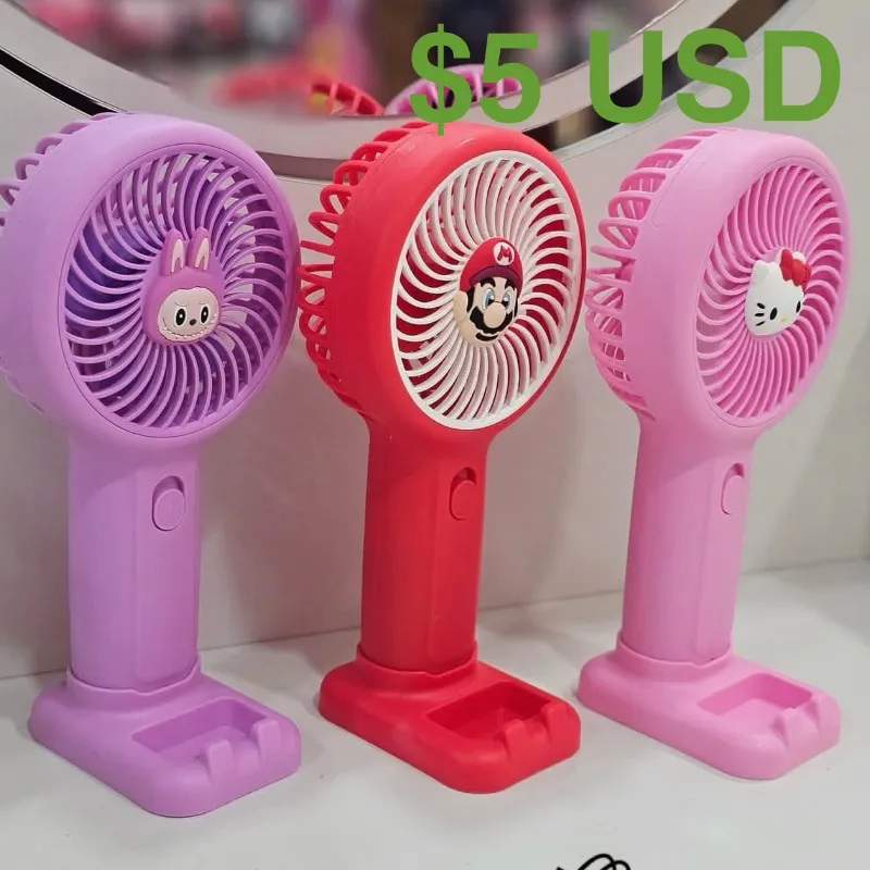 Ventilador de mano recargable 5 USD