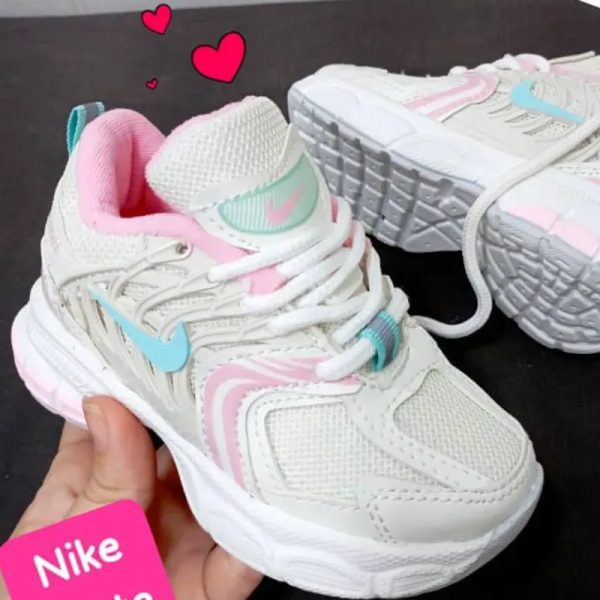 NIKE AIR SKATE BLANCO CON DETALLE ROSA Y AZUL AQUA