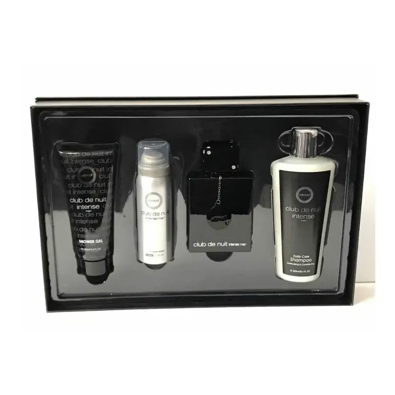 Club De Nuit Intense Gift Set Eau De Parmaf 6FOZ  Deoderant 7FOZ Shower Gel 4FOZ  Shampoo 4FOZ For Men