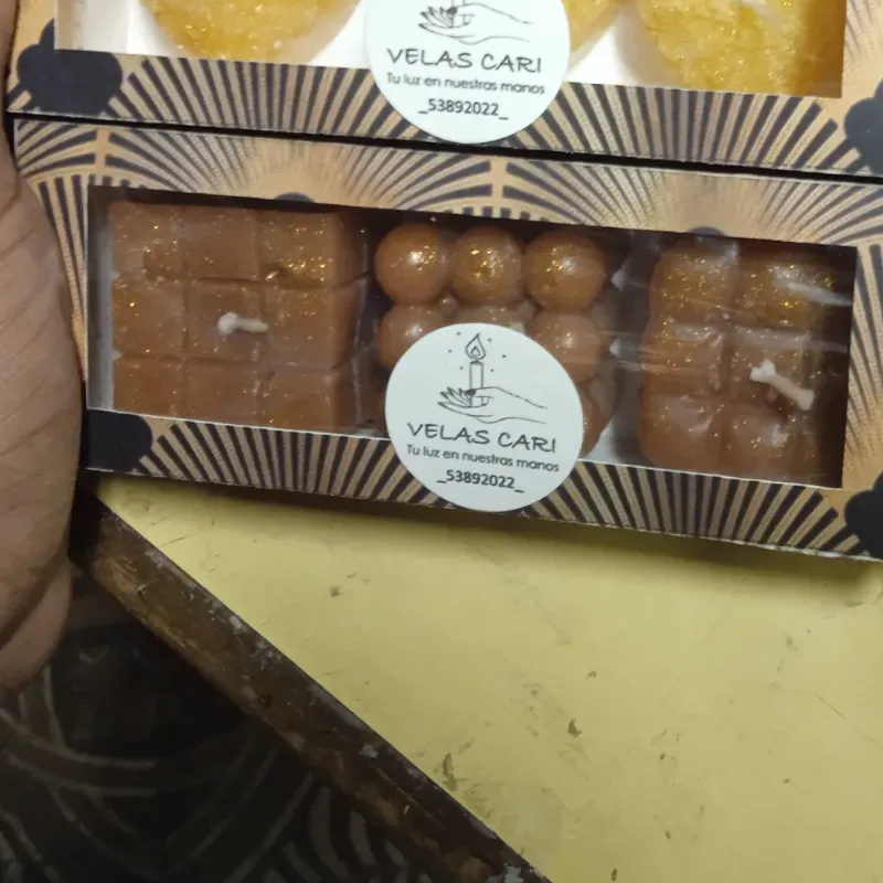 Estuche de 3 velas de cubos y Rubick