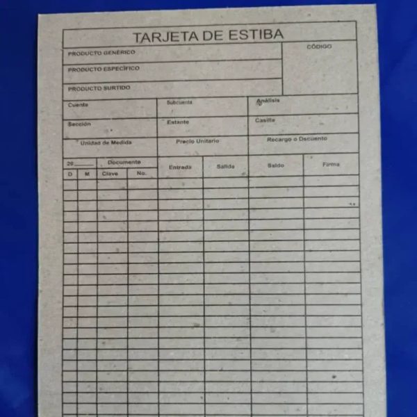 Tarjeta de estiba