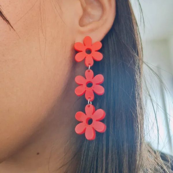 Flores largas rojas
