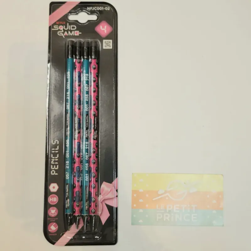 Pack 4 lápices El juego del calamar #0003