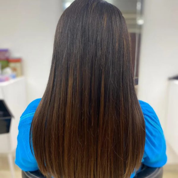 Peinado para cabello largo con extensiones