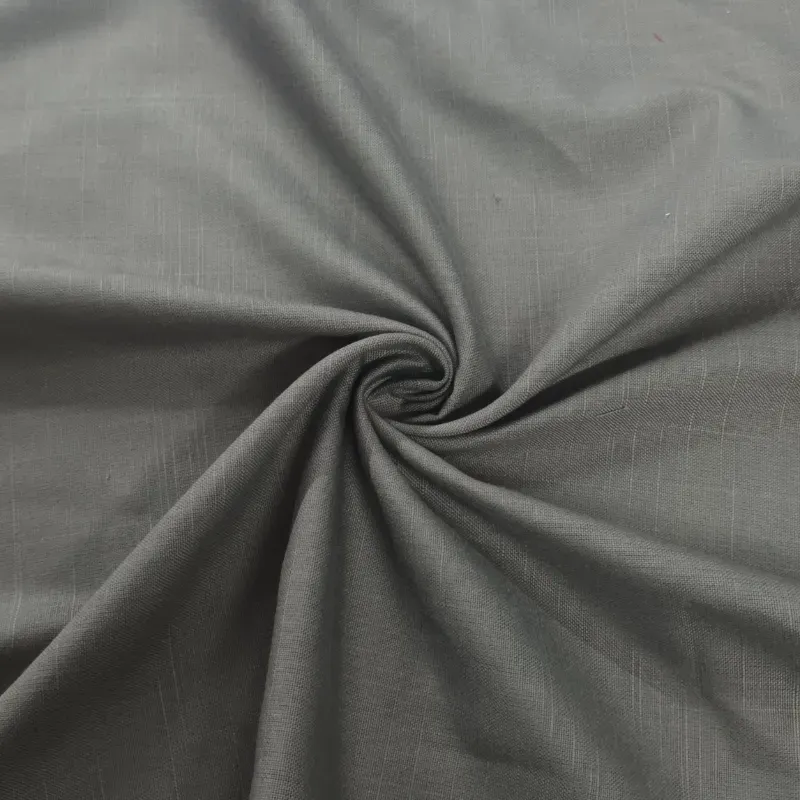 Lino americano con fibras de poliéster