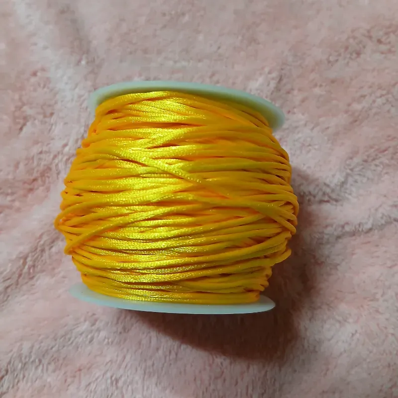 Hilo cola de rata amarillo oscuro 1 mm