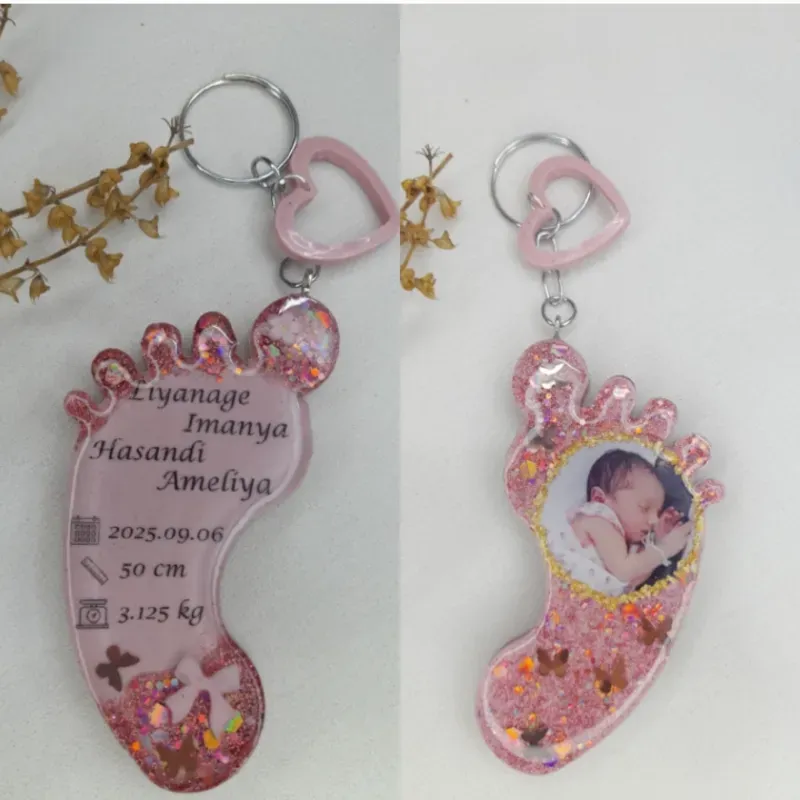 Llaverito de recuerdo de bebe con foto