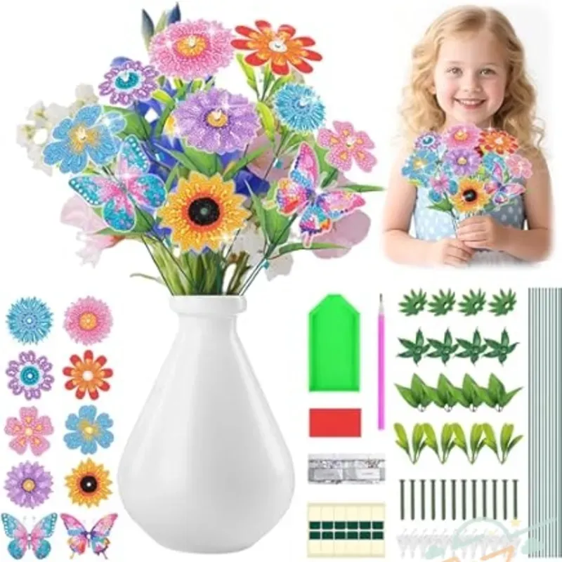 Juego de manualidades para construcción ramos de flores