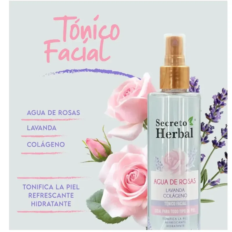 Tónico facial lavanda colágeno