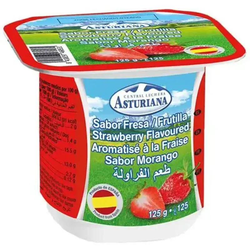 Yogurt La Asturiana Fresa  125gr  (pack x4)