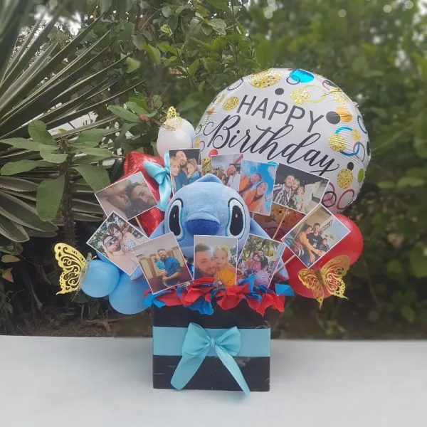 Caja cuadrada de feliz cumpleaños