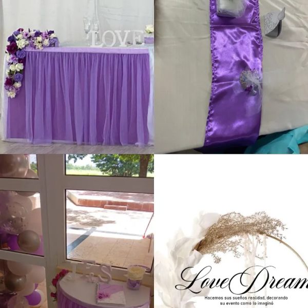 Decoración de boda morada