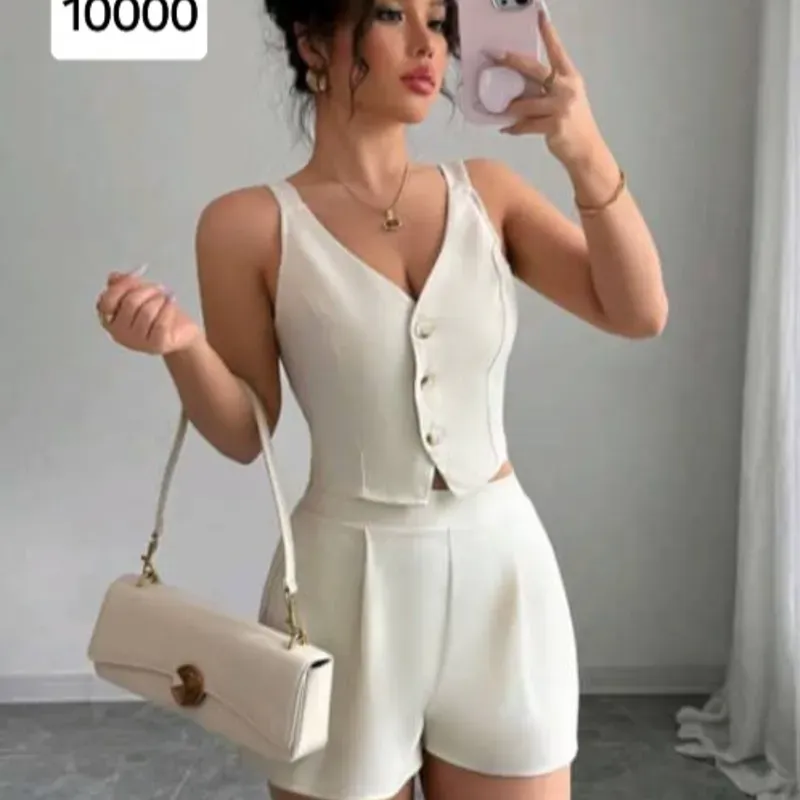 Conjunto de short beige