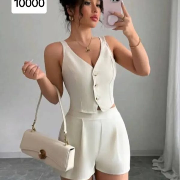 Conjunto de short beige