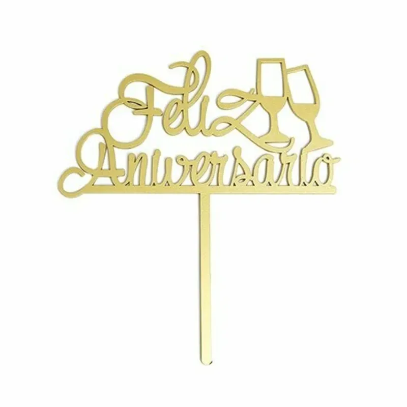 Topper acrílico Feliz Aniversario