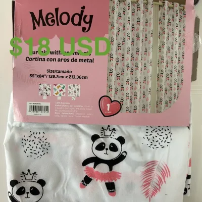 Cortinas de niñas (2 paños )$18 USD