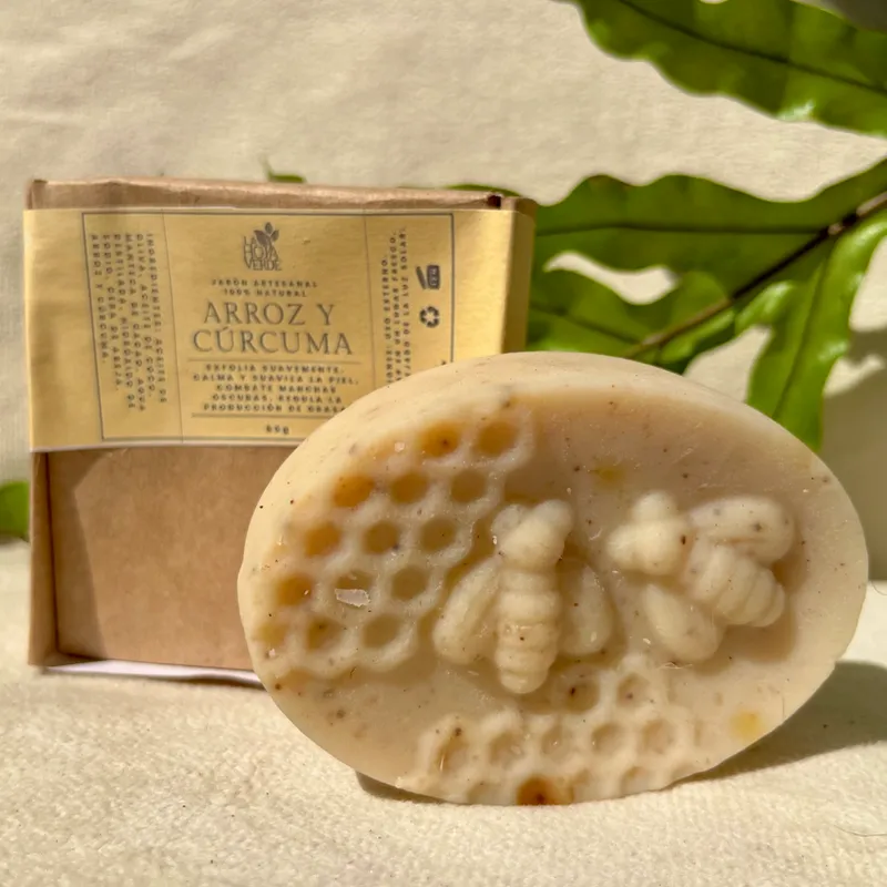 Jabón de Arroz y Cúrcuma 