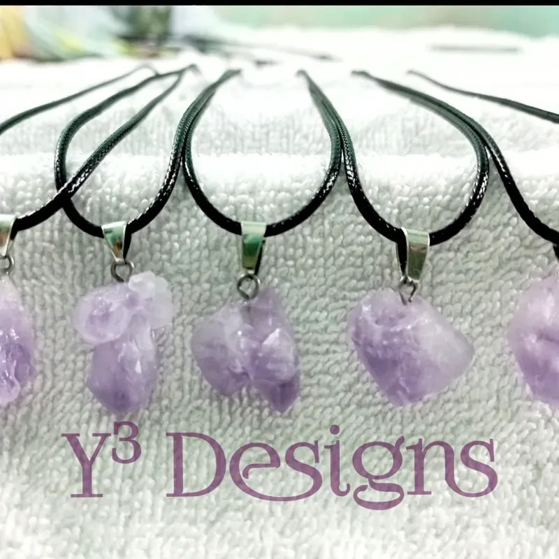 Collares con Dijes Amatista Morada