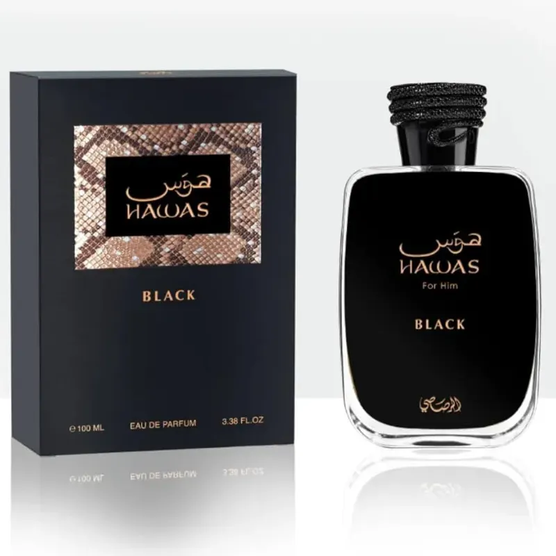 Hawas Black Eau De Parfum 100 ml  4 oz Para Hombre de Rasasi