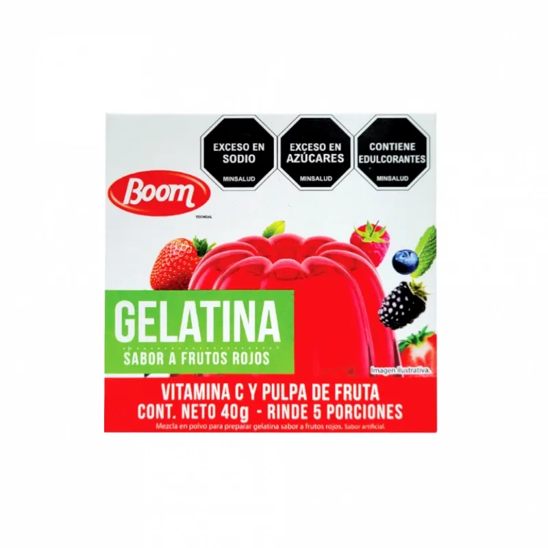 Gelatina sabor frutos rojos Boom (40 g / 1.41 oz)