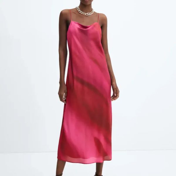 Vestido satinado degradado