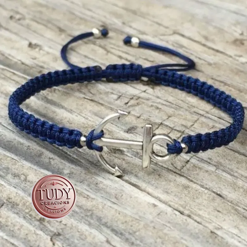 Pulsera tejidas de ancla.