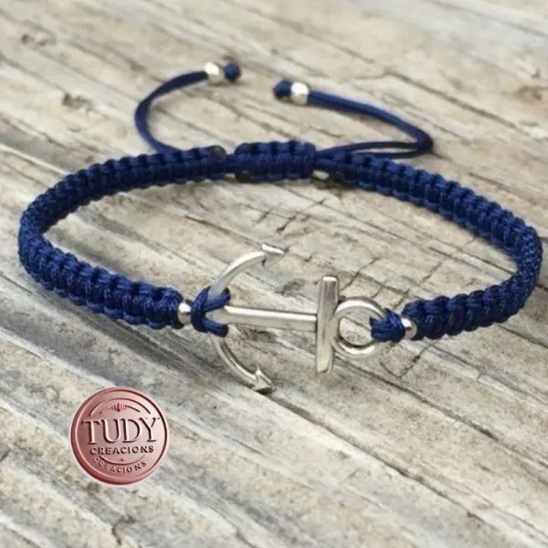 Pulsera tejidas de ancla.