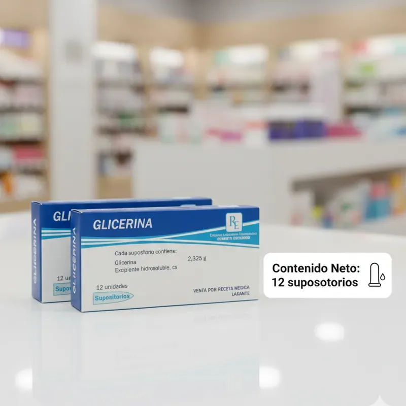 SUPOSITORIOS DE GLICERINA ( 12 supositorios)(VENCE 5,12 DEL 2025)REBAJADOS X LA FECHA DE VENCIMIENTO