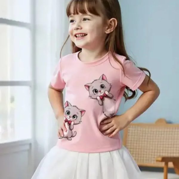 Conjunto de verano con una falda elegante para niñas