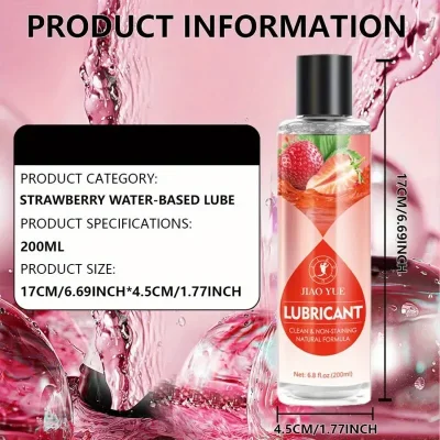  Lubricante Sensual Sabor Fresa 200ml (A)
